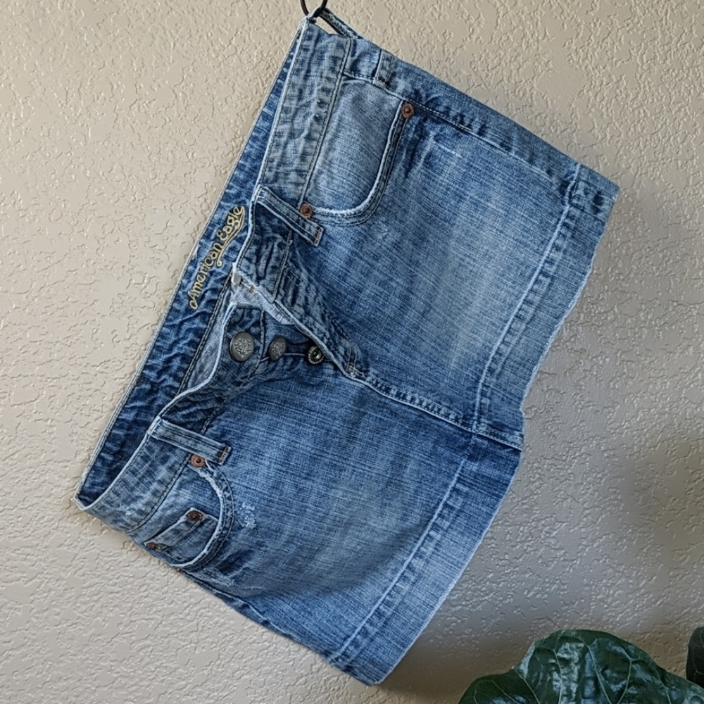 Denim mini skirt